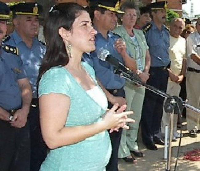 Cecilia Gortari durante su gestión como Subsecretaria de Seguridad de Corrientes
